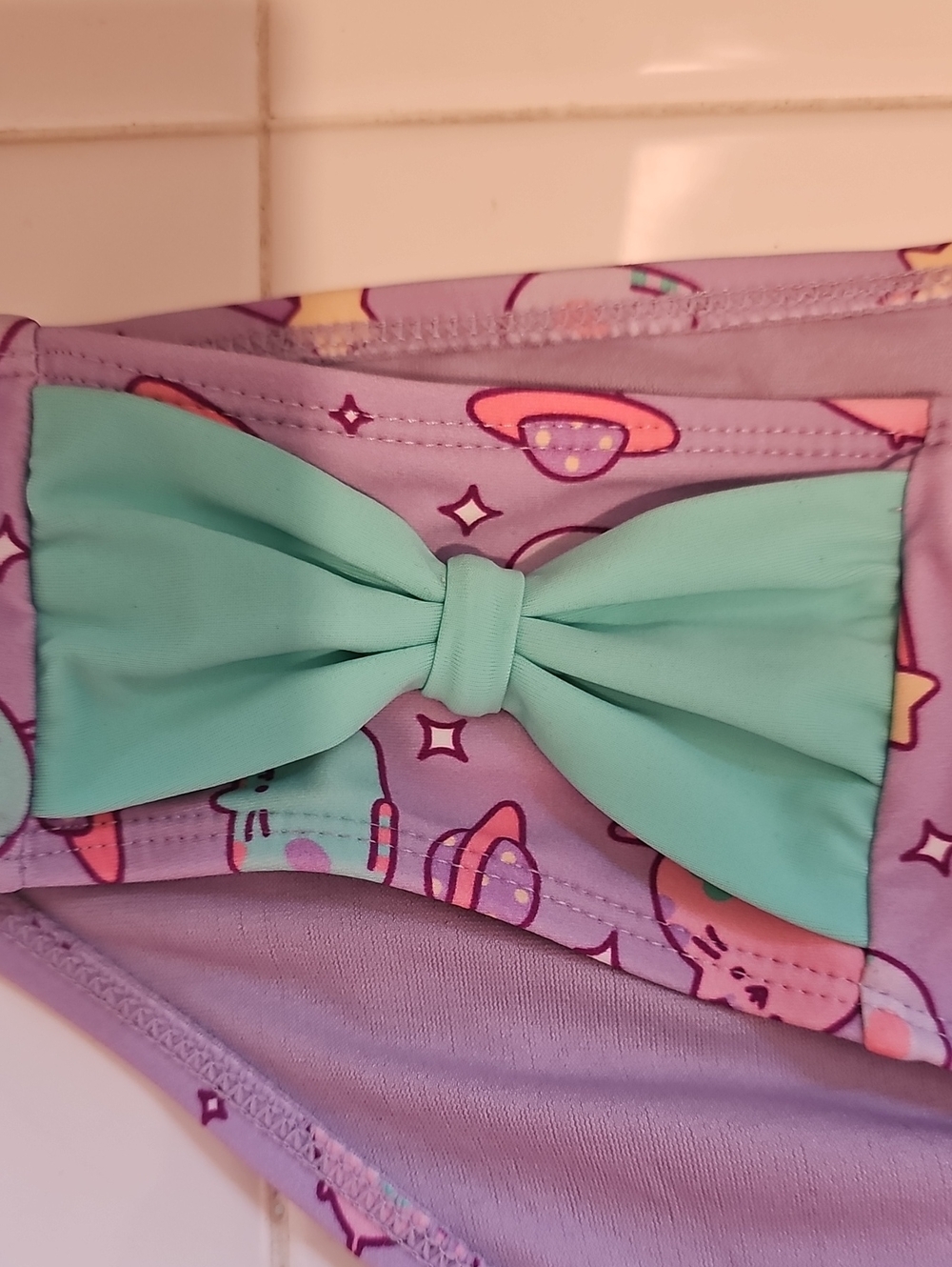 Pusheen Lavender Women's Swim Suit Bottoms with Multicolor Print - Picture 5 of 5